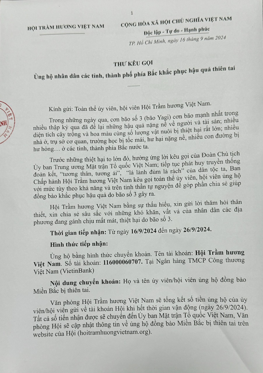 THƯ KÊU GỌI